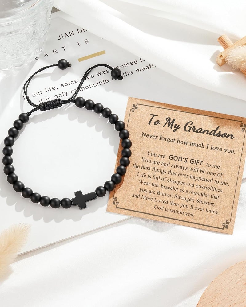 Tarsus Cross Bracelet for Men Teens, Cross Jewelry Christian Gifts for Easter, Christmas, Birthday, Religious ... - Image 5